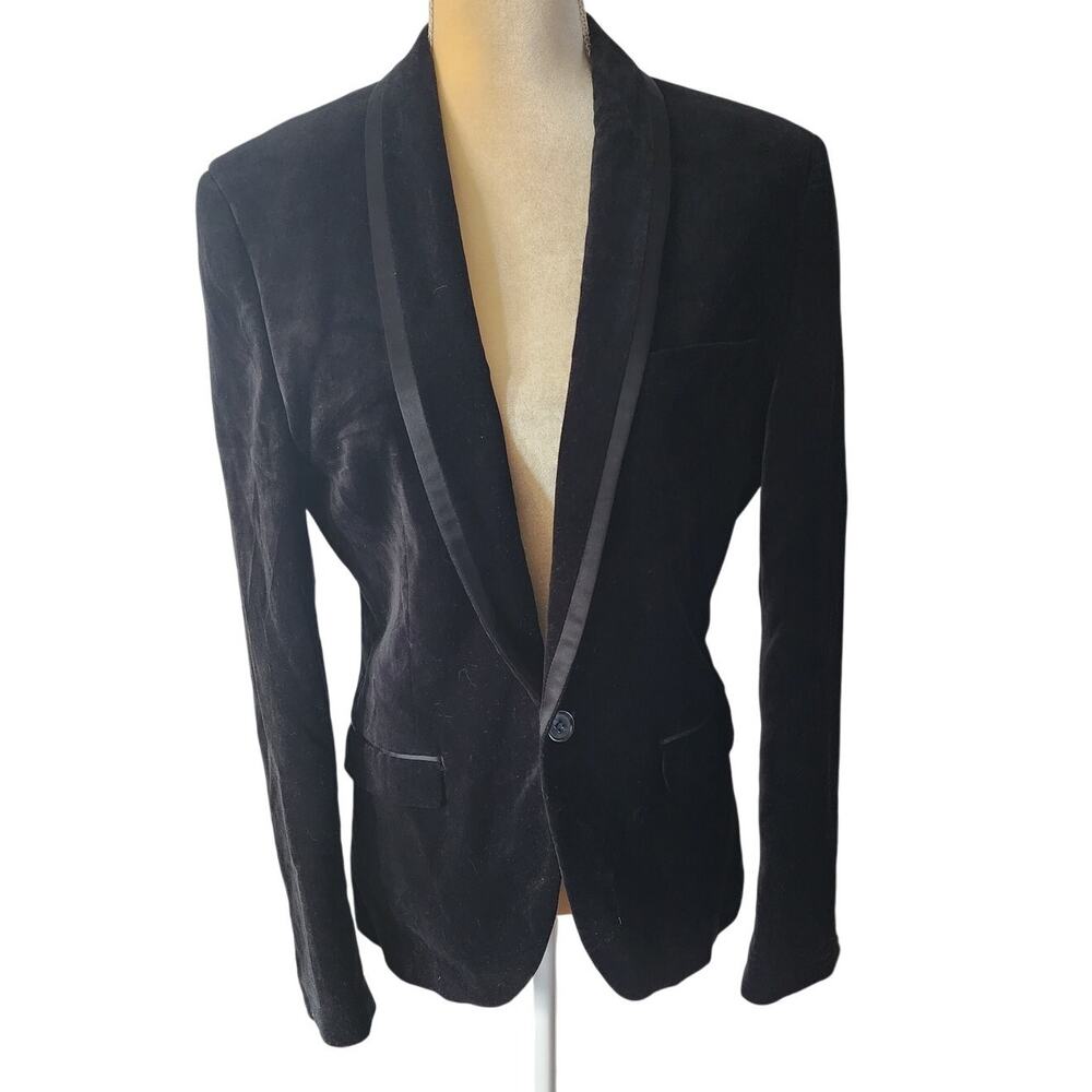 H&M Velvet Velour Single Button Blazer 36R